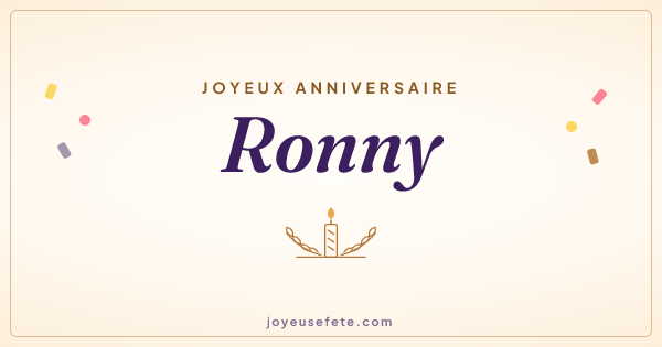 Image « Joyeux anniversaire Ronny » au format large