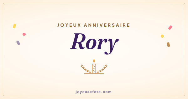 Image « Joyeux anniversaire Rory » au format large