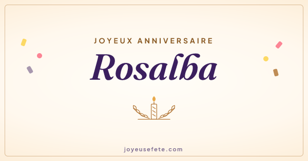 Image « Joyeux anniversaire Rosalba » au format large