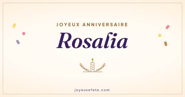 Image « Joyeux anniversaire Rosalia » au format large