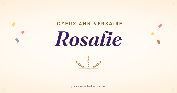Image « Joyeux anniversaire Rosalie » au format large