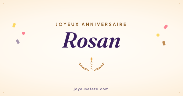 Image « Joyeux anniversaire Rosan » au format large