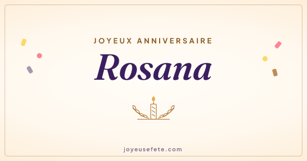 Image « Joyeux anniversaire Rosana » au format large