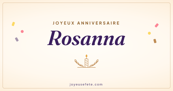 Image « Joyeux anniversaire Rosanna » au format large
