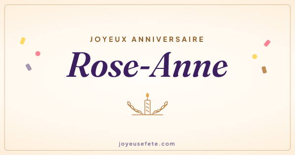Image « Joyeux anniversaire Rose-Anne » au format large