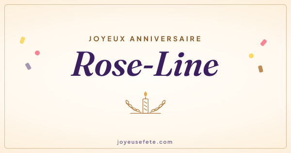 Image « Joyeux anniversaire Rose-Line » au format large