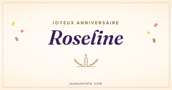Image « Joyeux anniversaire Roseline » au format large