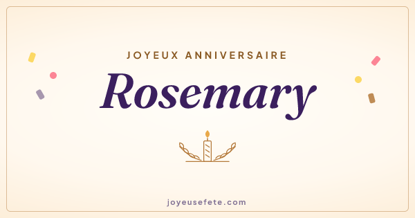 Image « Joyeux anniversaire Rosemary » au format large