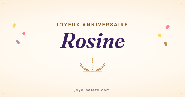 Image « Joyeux anniversaire Rosine » au format large