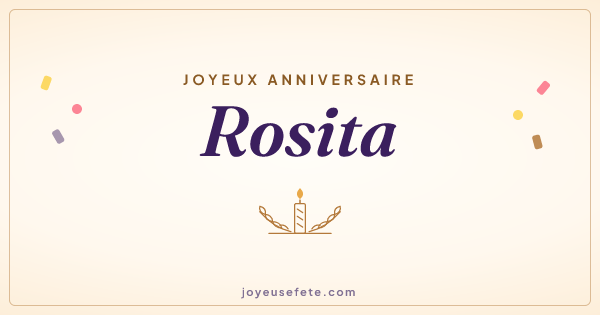 Image « Joyeux anniversaire Rosita » au format large