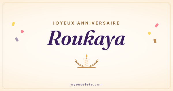 Image « Joyeux anniversaire Roukaya » au format large