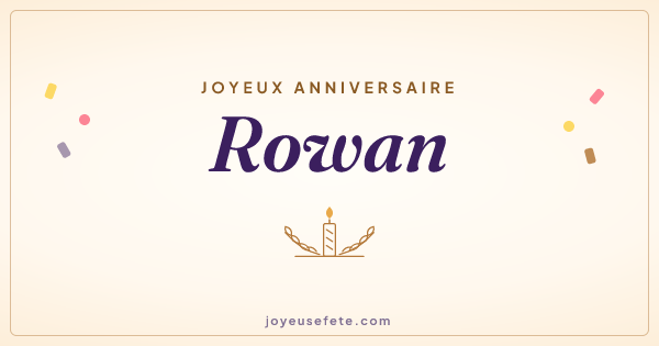 Image « Joyeux anniversaire Rowan » au format large