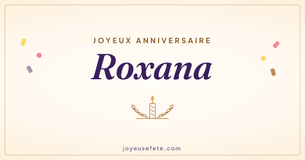 Image « Joyeux anniversaire Roxana » au format large