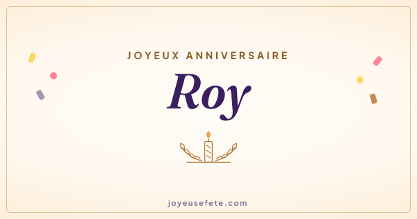 Image « Joyeux anniversaire Roy » au format large