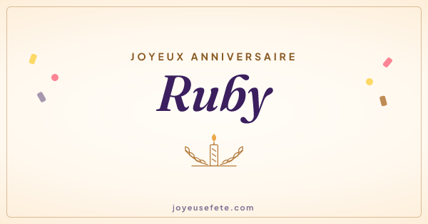 Image « Joyeux anniversaire Ruby » au format large