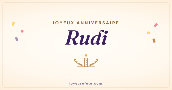 Image « Joyeux anniversaire Rudi » au format large
