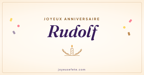 Image « Joyeux anniversaire Rudolf » au format large