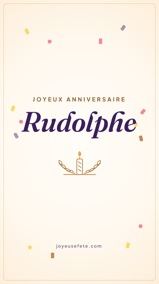 Image « Joyeux anniversaire Rudolphe » au format story