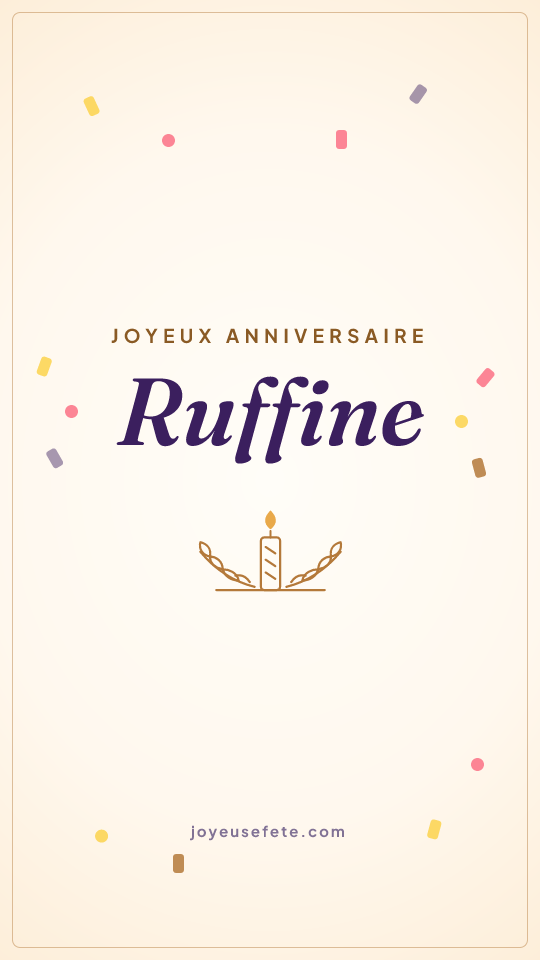 Image « Joyeux anniversaire Ruffine » au format story