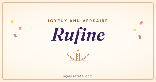 Image « Joyeux anniversaire Rufine » au format large