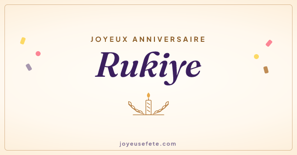 Image « Joyeux anniversaire Rukiye » au format large