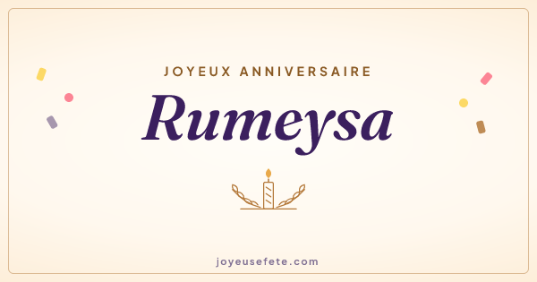 Image « Joyeux anniversaire Rumeysa » au format large