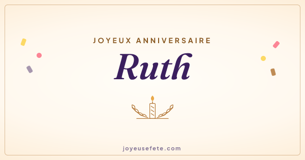 Image « Joyeux anniversaire Ruth » au format large