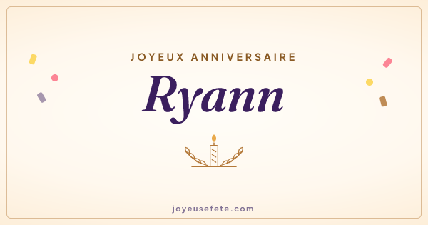 Image « Joyeux anniversaire Ryann » au format large