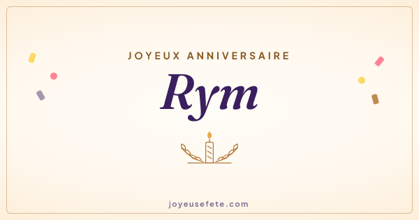 Image « Joyeux anniversaire Rym » au format large
