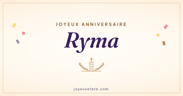 Image « Joyeux anniversaire Ryma » au format large