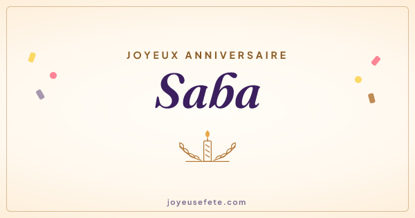 Image « Joyeux anniversaire Saba » au format large
