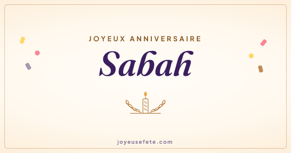 Image « Joyeux anniversaire Sabah » au format large
