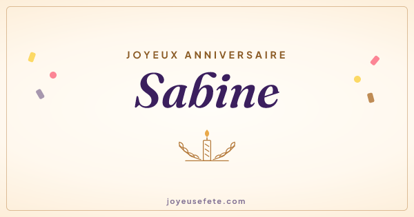 Image « Joyeux anniversaire Sabine » au format large