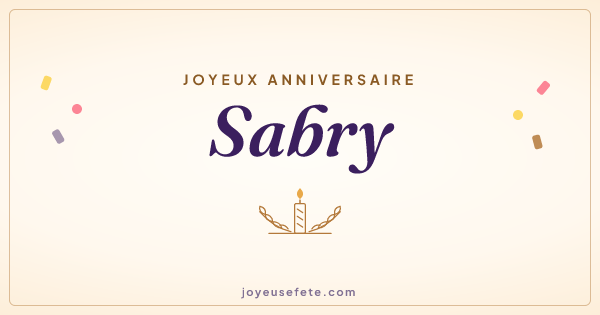 Image « Joyeux anniversaire Sabry » au format large