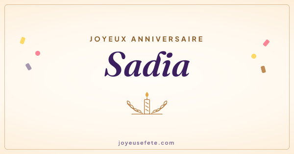 Image « Joyeux anniversaire Sadia » au format large