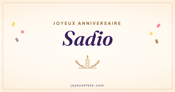 Image « Joyeux anniversaire Sadio » au format large