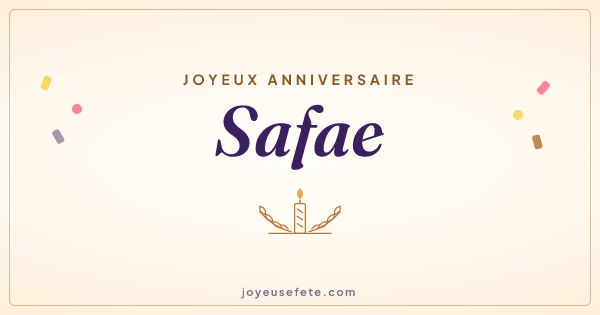 Image « Joyeux anniversaire Safae » au format large