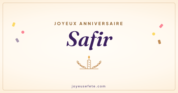 Image « Joyeux anniversaire Safir » au format large