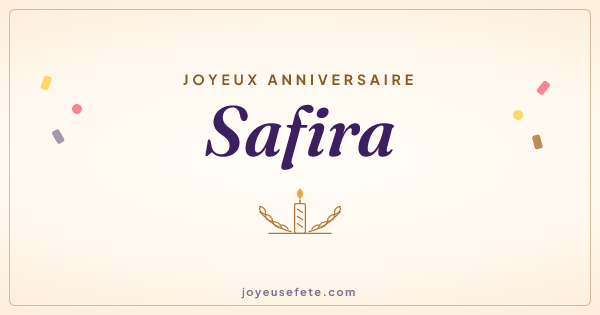 Image « Joyeux anniversaire Safira » au format large
