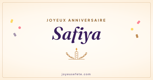 Image « Joyeux anniversaire Safiya » au format large