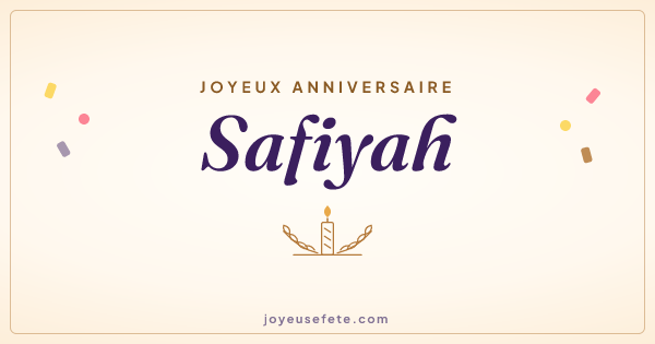Image « Joyeux anniversaire Safiyah » au format large