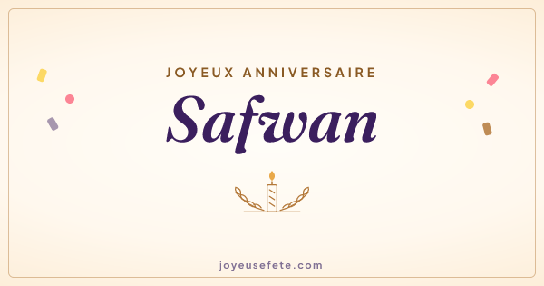 Image « Joyeux anniversaire Safwan » au format large