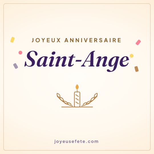 Image carrée « Joyeux anniversaire Saint-Ange » pour WhatsApp