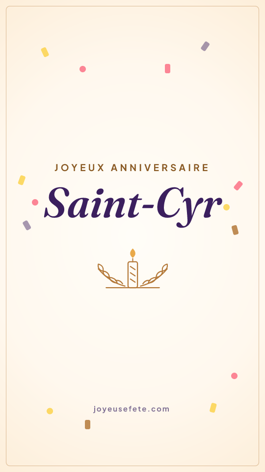 Image « Joyeux anniversaire Saint-Cyr » au format story