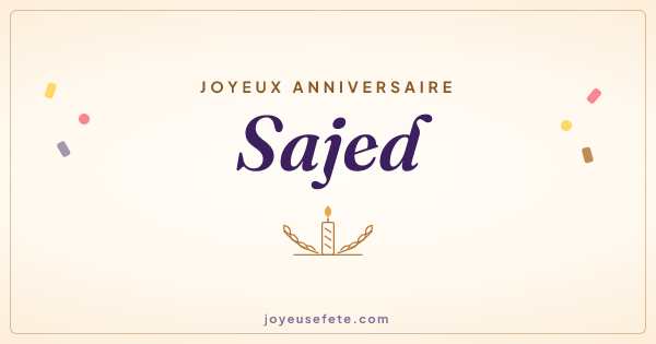 Image « Joyeux anniversaire Sajed » au format large