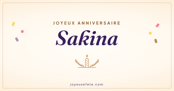 Image « Joyeux anniversaire Sakina » au format large