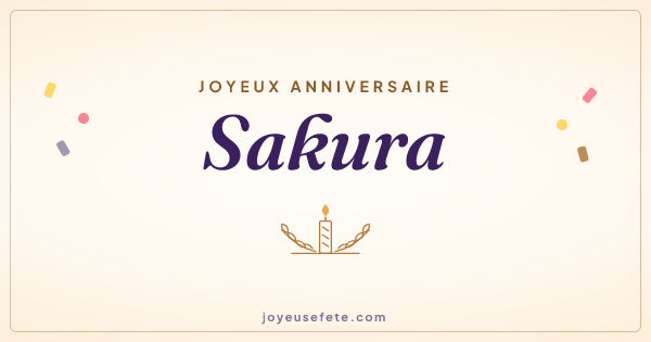 Image « Joyeux anniversaire Sakura » au format large