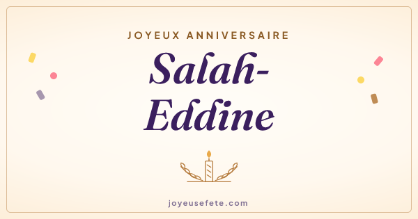 Image « Joyeux anniversaire Salah-Eddine » au format large