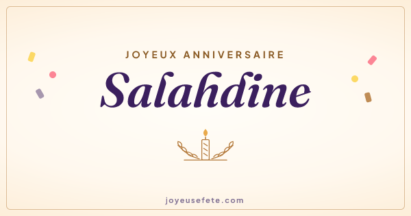 Image « Joyeux anniversaire Salahdine » au format large
