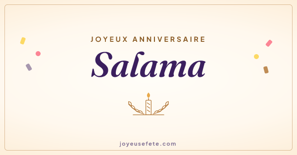 Image « Joyeux anniversaire Salama » au format large